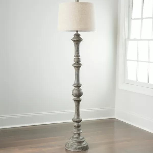 Floor Lamps-Kirkland's Home Savannah Floor Lamp Gray