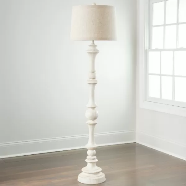 Floor Lamps-Kirkland's Home Savannah Floor Lamp Ivory