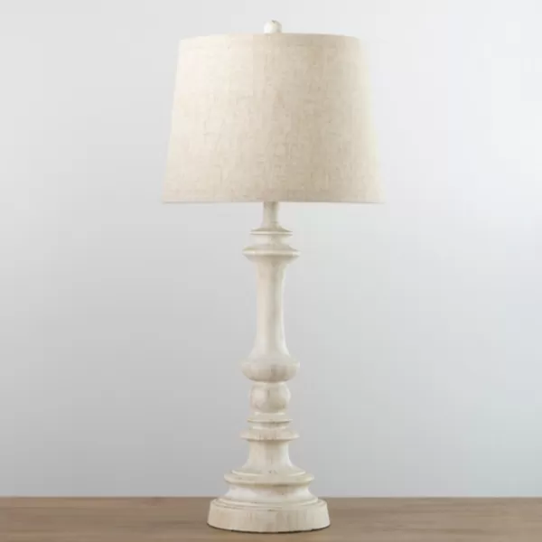 Table Lamps-Kirkland's Home Savannah Spindle Table Lamp Ivory