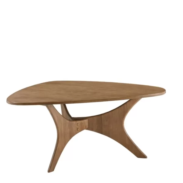 Coffee Tables-Kirkland's Home Savannah Wooden Triangle Coffee Table Brown