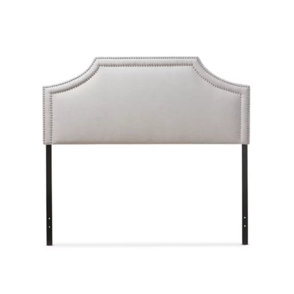 Beds & Headboards-Kirkland's Home Scalloped Corner Queen Headboard Gray