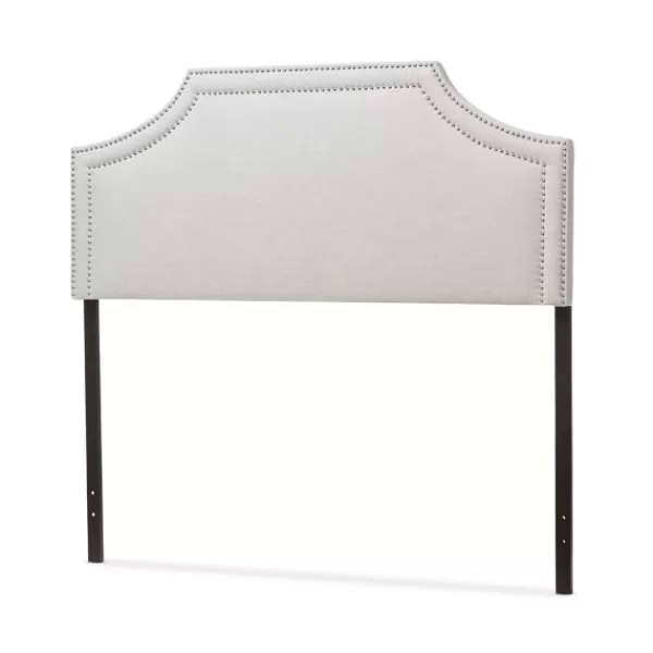 Beds & Headboards-Kirkland's Home Scalloped Corner Queen Headboard Gray