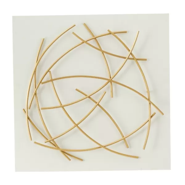 Wall Plaques-Kirkland's Home Scattered Sticks Abstract Wall Plaque Gold