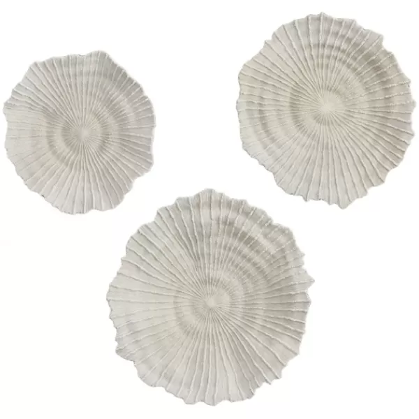 Wall Plaques-Kirkland's Home Sea Coral Wall Plates, Set Of 3 Ivory