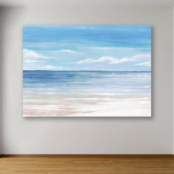 Canvas Art-Kirkland's Home Sea Landscape Iii Giclee Canvas Art Print Blue