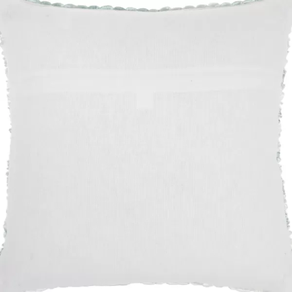 Pillows-Kirkland's Home Seafoam Ribbon Loops Pillow Blue