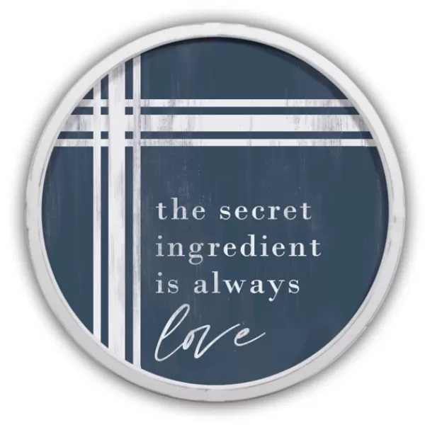 Wall Quotes & Signs-Kirkland's Home Secret Ingredient Love Round Framed Plaque White