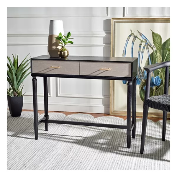 Console Tables-Kirkland's Home Serena 2-Drawer Console Table Black