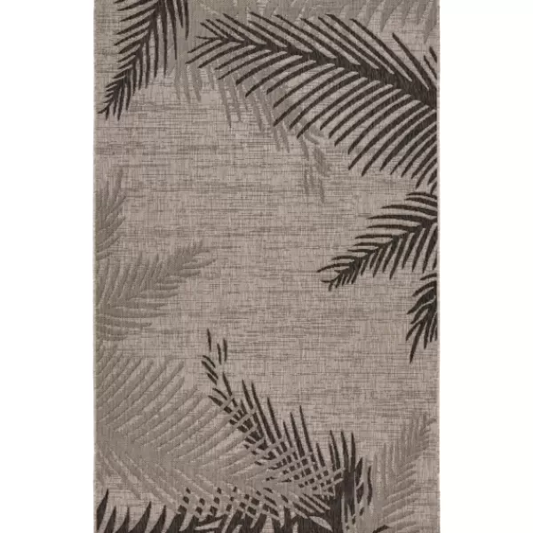 Outdoor Rugs-Kirkland's Home Shaded Palms Captiva Outdoor Area Rug, 7X9 Brown/Tan