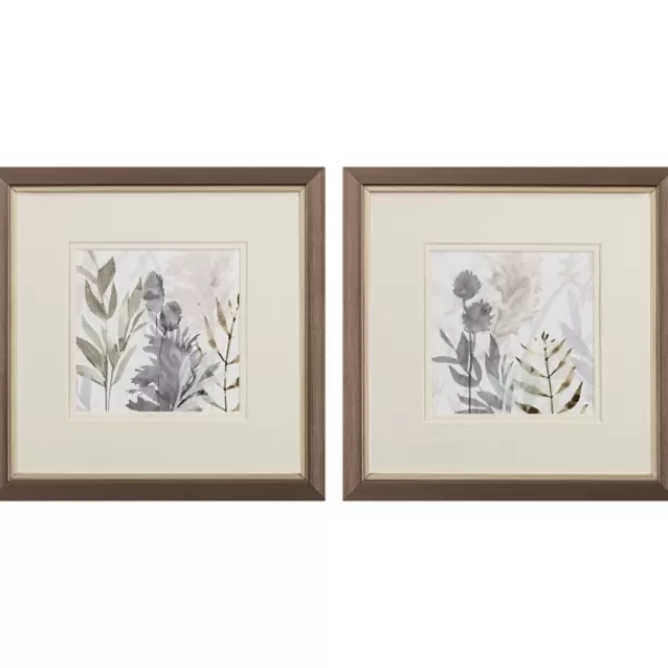 Framed Art-Kirkland's Home Shadow Woods Framed Art Prints, Set Of 2 Gray/Ivory