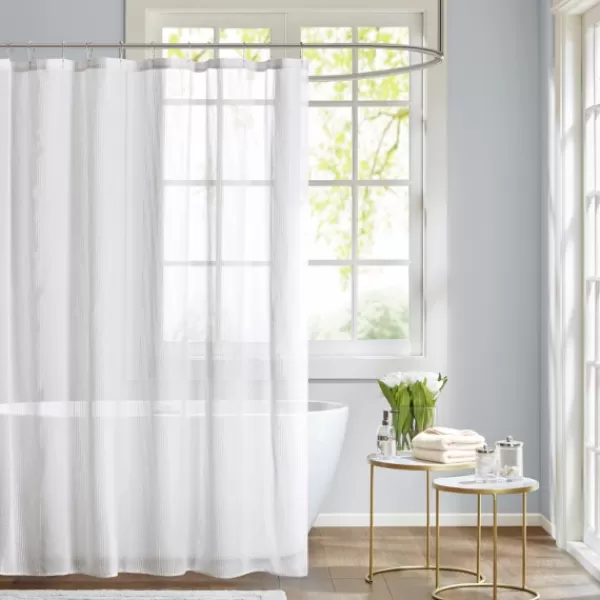 Shower Curtains-Kirkland's Home Sheer Shower Curtain White