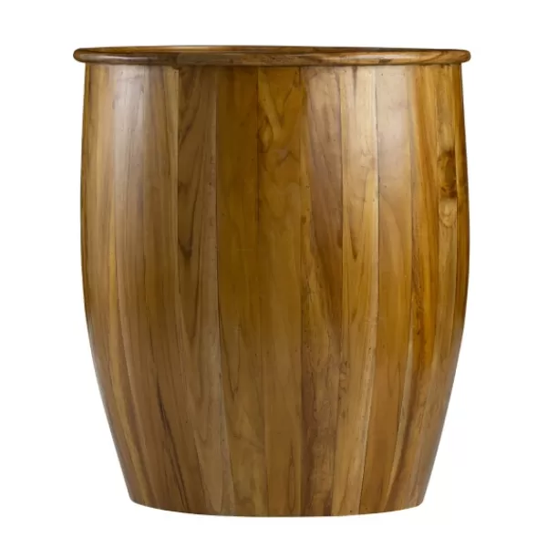 Accent & End Tables-Kirkland's Home Sheesham And Mango Wood Drum Accent Table