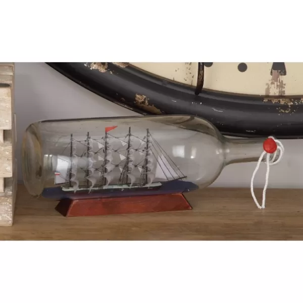 Statues & Figurines-Kirkland's Home Ship In A Bottle Figurine Multi