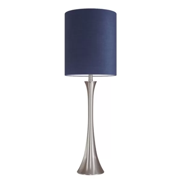 Table Lamps-Kirkland's Home Silver And Tapered Table Lamps, Set Of 2 Blue