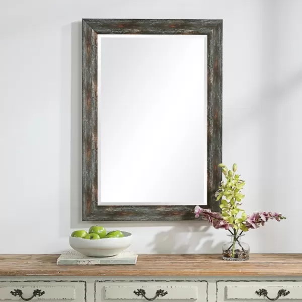 Framed Mirrors-Kirkland's Home Silver Burnished Framed Mirror