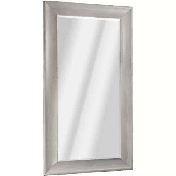 Decorative Mirrors-Kirkland's Home Silver Driftwood Beveled Leaner Mirror