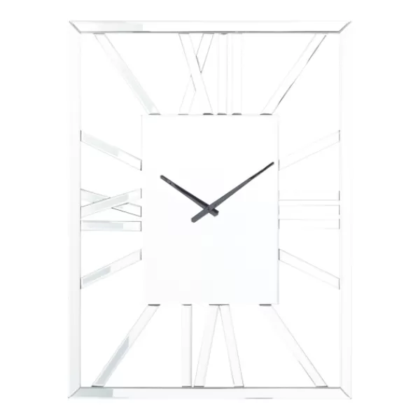 Clocks-Kirkland's Home Silver Glass Frame Wall Clock