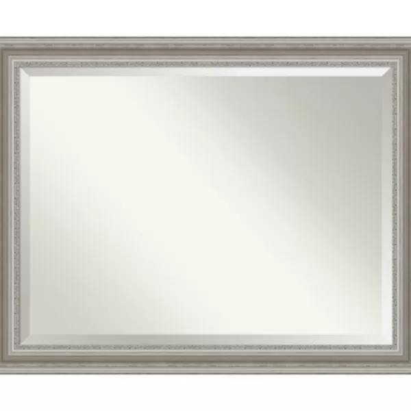 Decorative Mirrors-Kirkland's Home Silver Patina Scallop Framed Mirror, 45.5X35.5 In.