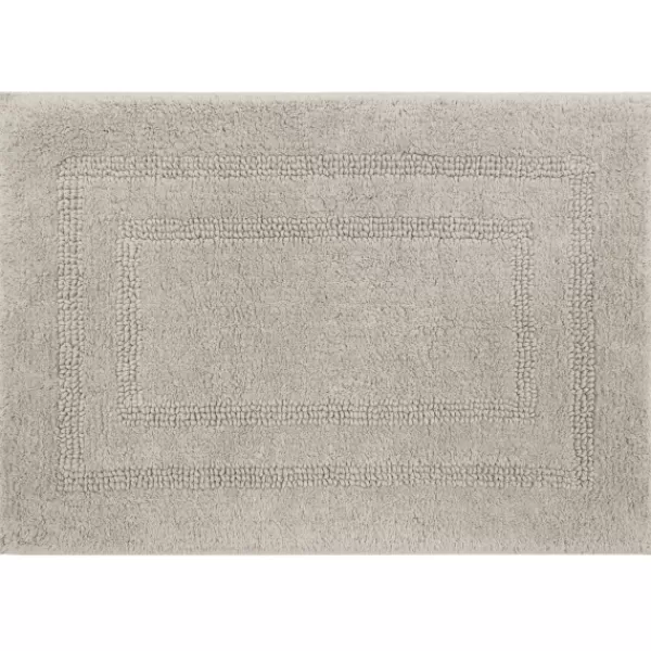 Bathroom Rugs-Kirkland's Home Silver Reversible Cotton Bath Mat, 60 In. Gray