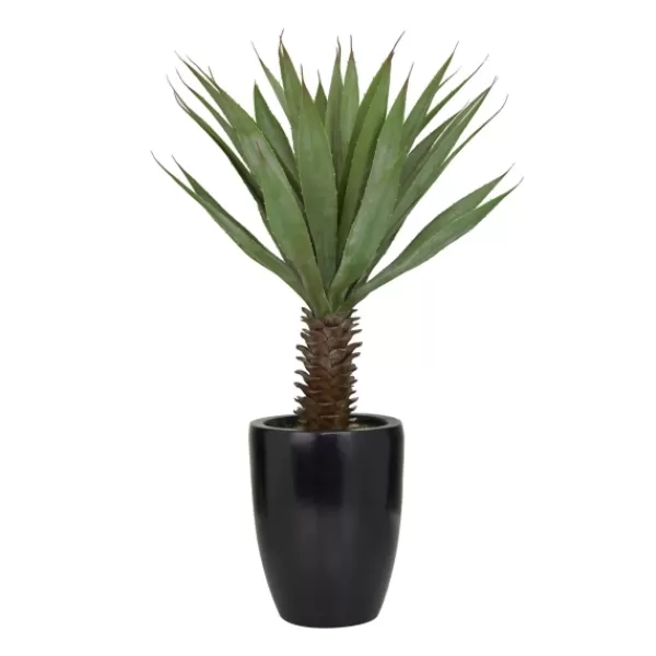 Trees & Topiaries-Kirkland's Home Sisal Palmtree In Sleek Black Planter