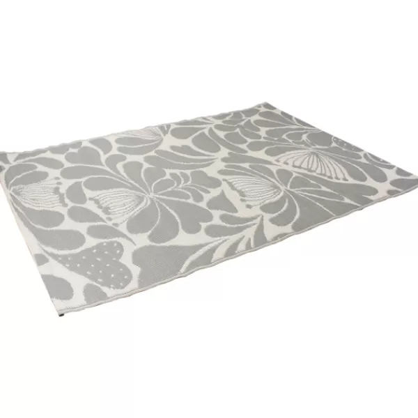 Outdoor Rugs-Kirkland's Home Slate Floral Outdoor Area Rug, 4X6 Gray/White