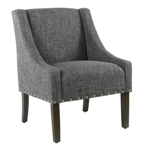 Accent Chairs-Kirkland's Home Slate Swoop Accent Chair Gray