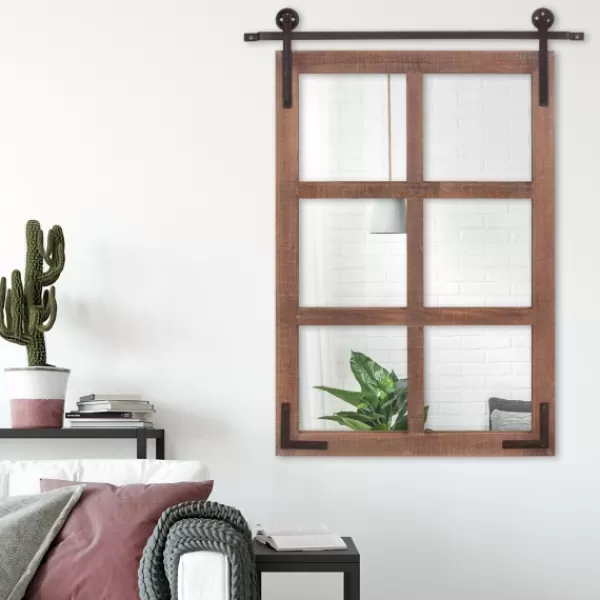 Decorative Mirrors-Kirkland's Home Sliding Barn Door Mirror