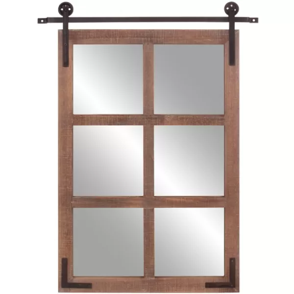 Decorative Mirrors-Kirkland's Home Sliding Barn Door Mirror