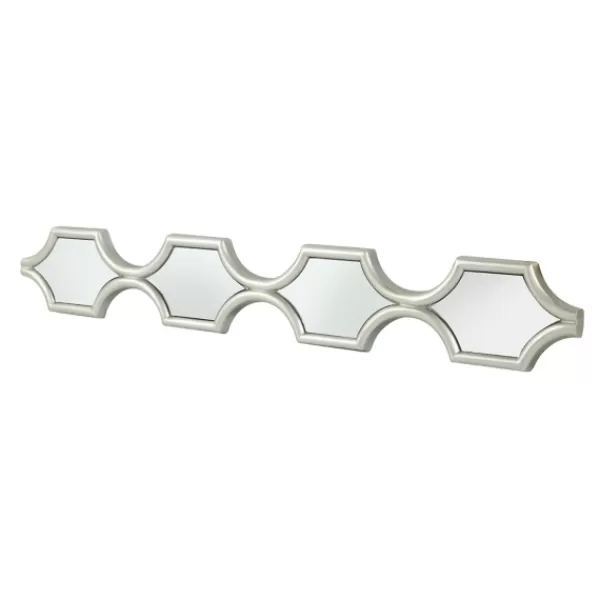 Decorative Mirrors-Kirkland's Home Slim Stacked Trellis Wall Mirror Silver