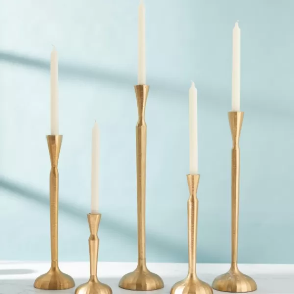 Candle Holders-Kirkland's Home Slim Taper Candle Holder, 16 In. Gold