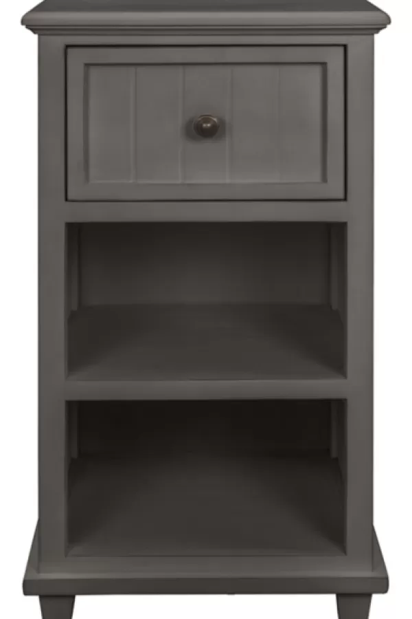 Accent & End Tables-Kirkland's Home Slim Wooden 2-Shelf Side Table Gray