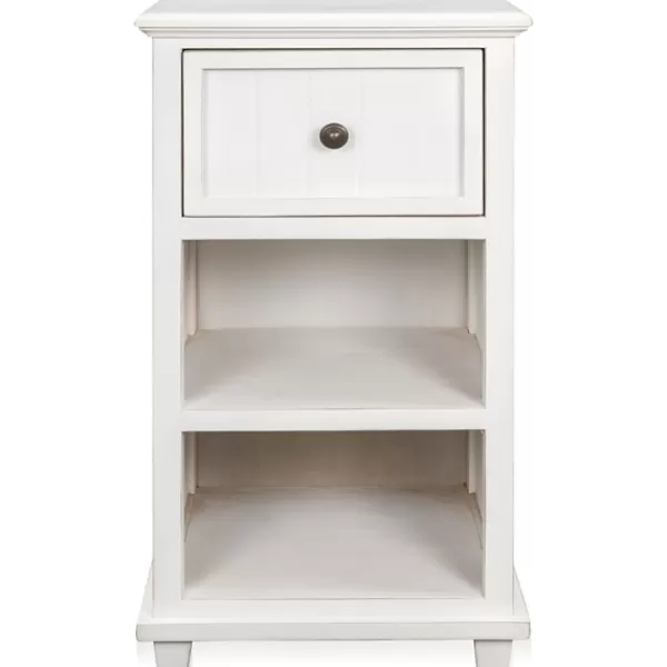 Accent & End Tables-Kirkland's Home Slim Wooden 2-Shelf Side Table White