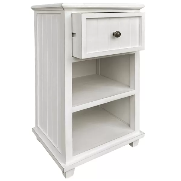 Accent & End Tables-Kirkland's Home Slim Wooden 2-Shelf Side Table White