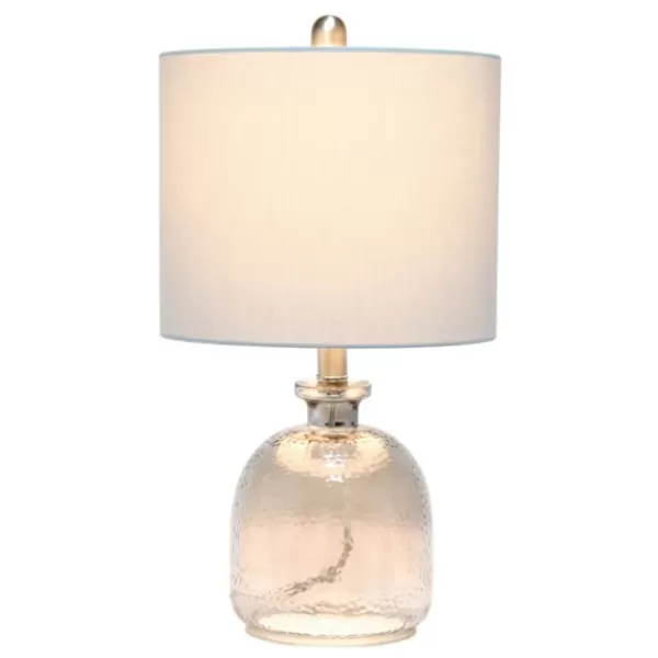 Table Lamps-Kirkland's Home Smokey Hammered Glass Shade Table Lamp Gray