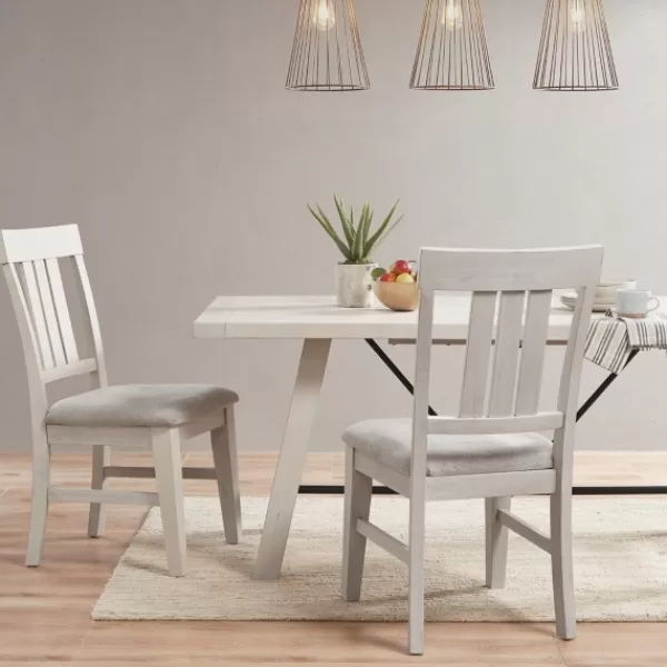 Dining Chairs-Kirkland's Home Sofia White High Back Dining Chairs, Set Of 2 Gray