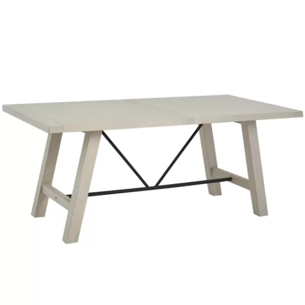 Dining Tables-Kirkland's Home Sofia Wooden Dining Table With Metal Bars White