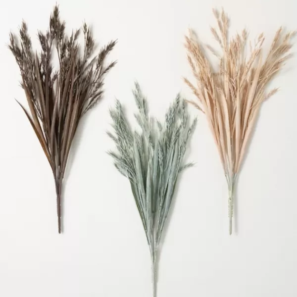 Stems & Bouquets-Kirkland's Home Soft Hues Wheat Sprays, Set Of 3 Brown/Blue/Pink