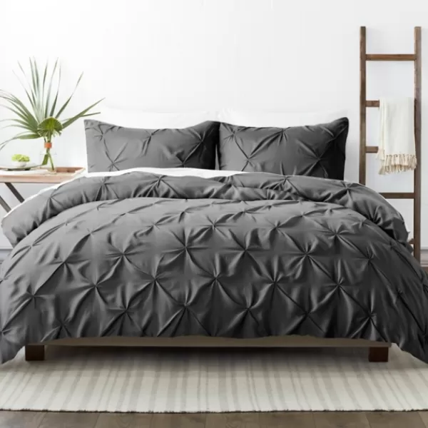 Duvets-Kirkland's Home Soft Pinched 3-Pc. Twin Duvet Cover Set Gray