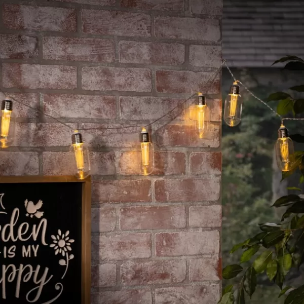 Outdoor Lighting-Kirkland's Home Solar Bullet Outdoor String Lights Silver