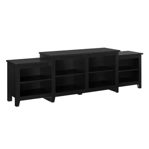 Tv Stands & Media Consoles-Kirkland's Home Solid Tiered Tv Stand Black