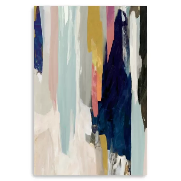 Canvas Art-Kirkland's Home Somber Abstract Canvas Art Print Blue/Tan/Multi