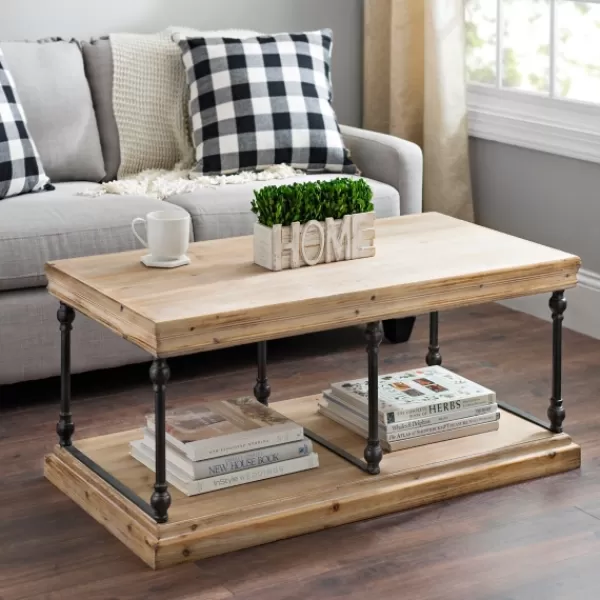 Coffee Tables-Kirkland's Home Sonoma Coffee Table Tan