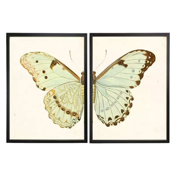 Framed Art-Kirkland's Home Spa Butterfly Framed Art Prints, Set Of 2 Multi