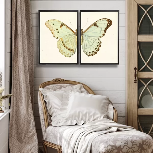 Framed Art-Kirkland's Home Spa Butterfly Framed Art Prints, Set Of 2 Multi