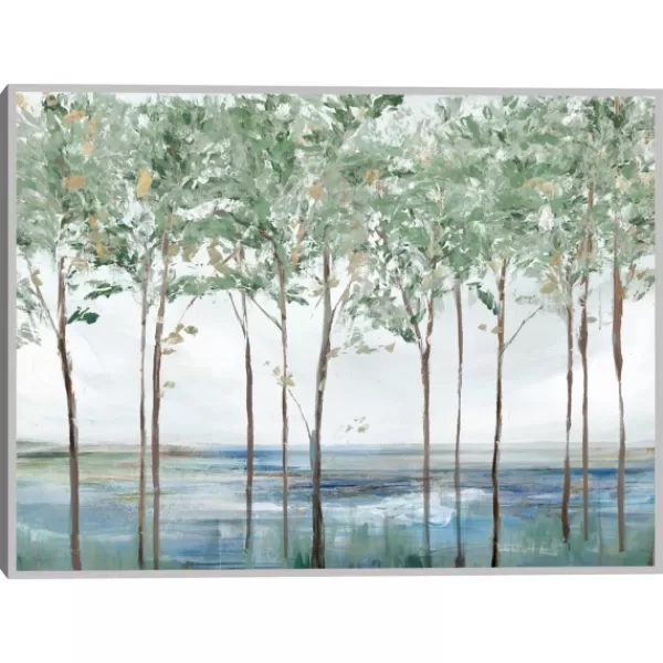 Framed Art-Kirkland's Home Sparse Forest Peak Framed Wall Art Blue/Brown/White