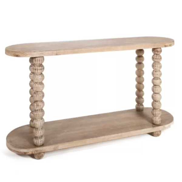 Console Tables-Kirkland's Home Spencer Spindle Legs Console Table Tan