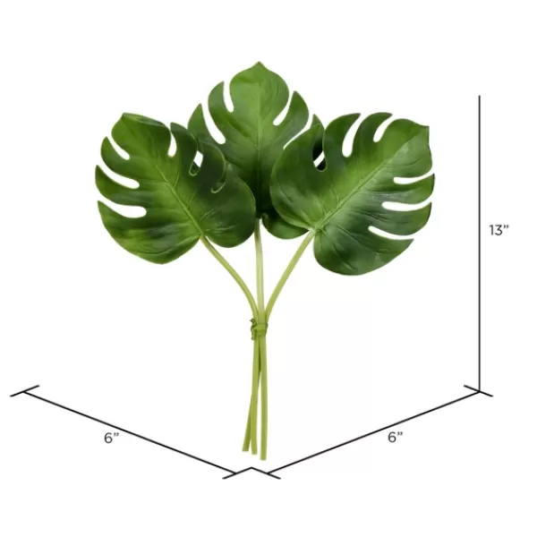 Stems & Bouquets-Kirkland's Home Split Philodendron Leaf Bundles, Set Of 2 Green