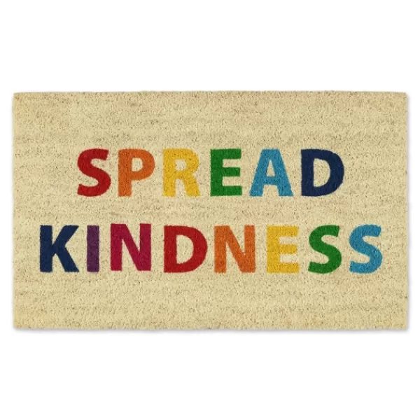 Doormats-Kirkland's Home Spread Kindness Rainbow Coir Doormat Ivory/Multi