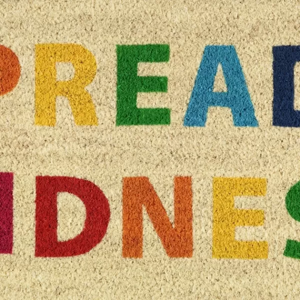 Doormats-Kirkland's Home Spread Kindness Rainbow Coir Doormat Ivory/Multi