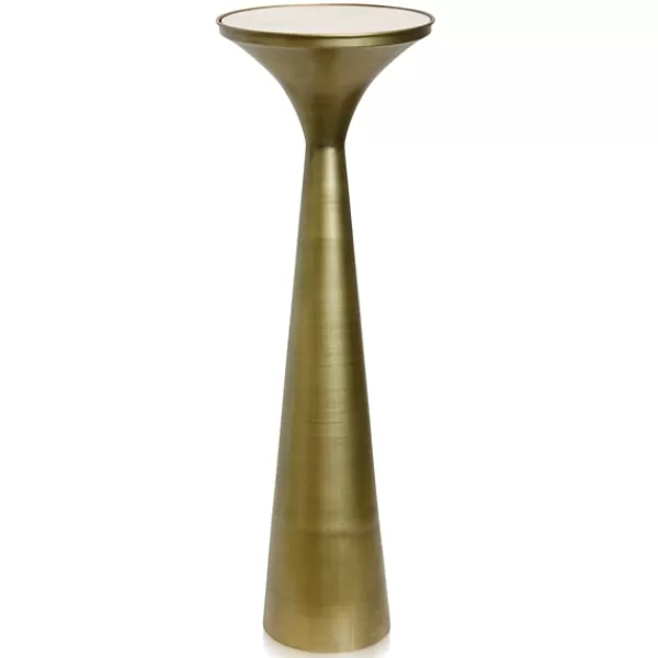 Accent & End Tables-Kirkland's Home Spun Gold Metal Tapered Cocktail Table Gold/White